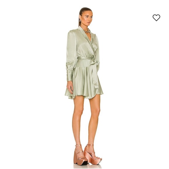 Zimmermann Sage Green Mini Dress - Picture 3 of 9